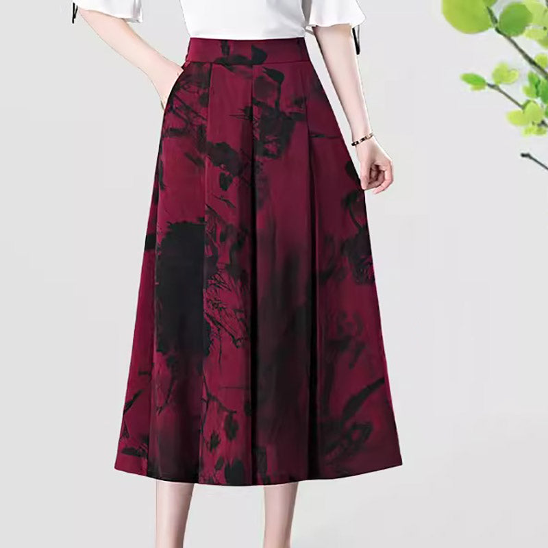 lusailstore - Women’s  Elegant Chiffon Wide Leg Culottes