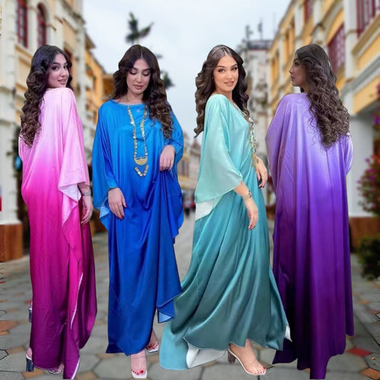 lusailstore-Women's Elegant Flowing Satin Long Dresses