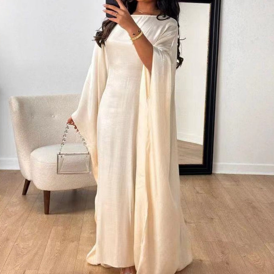 lusailstore-Women's Elegant Flowing Satin Long Dresses