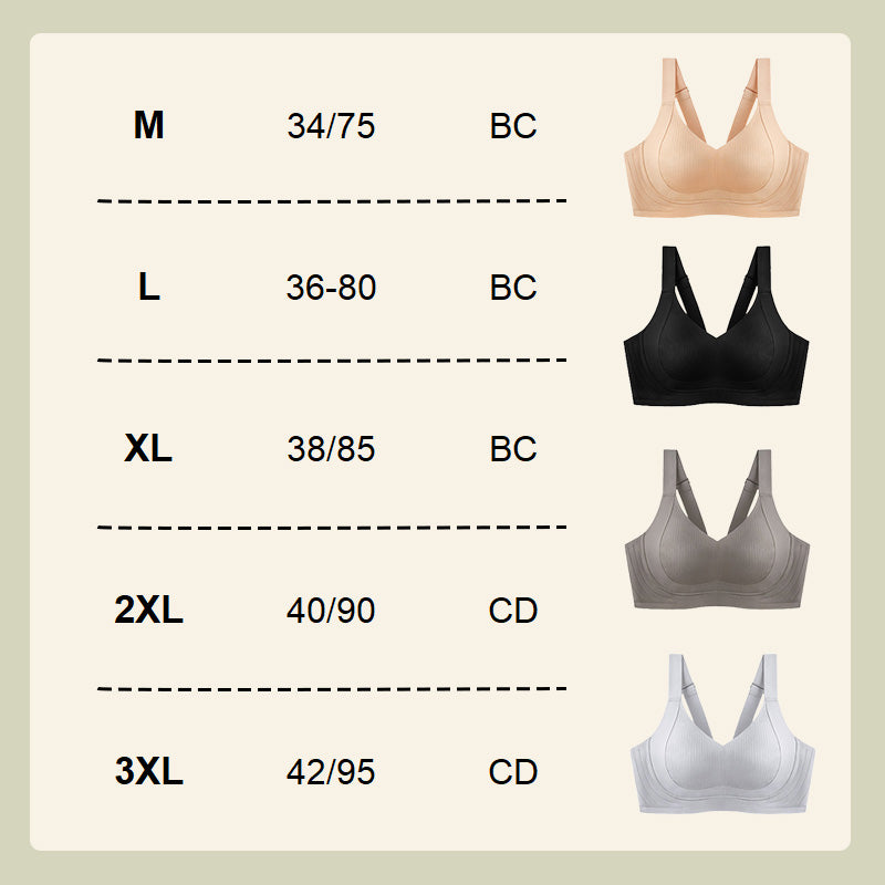 lusailstore-Wire-Free Non-Marking Skin-Friendly Push-Up Bra